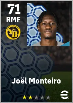 Joel Monteiro eFootball 2026 player card — 71 OVR RMF