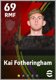 Kai Fotheringham eFootball 2026 player card — 69 OVR RMF