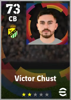 Victor Chust eFootball 2026 player card — 73 OVR CB