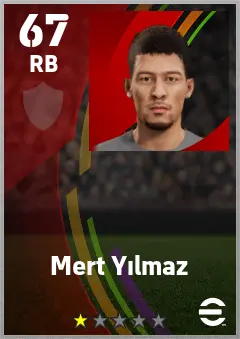 Mert Yilmaz eFootball 2026 player card — 67 OVR RB
