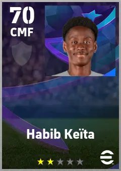 Habib Keita eFootball 2026 player card — 70 OVR CMF