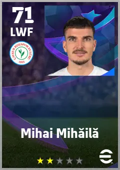 Mihai Mihaila eFootball 2026 player card — 71 OVR LWF