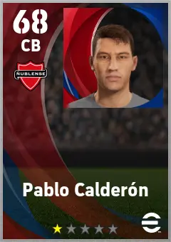 Pablo Calderon eFootball 2026 player card — 68 OVR CB