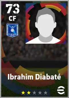 Ibrahim Diabate eFootball 2026 player card — 73 OVR CF