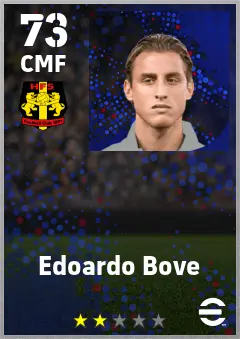 Edoardo Bove eFootball 2026 player card — 73 OVR CMF