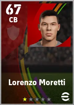 Lorenzo Moretti eFootball 2026 player card — 67 OVR CB