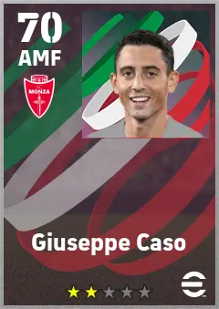 Giuseppe Caso eFootball 2026 player card — 70 OVR AMF