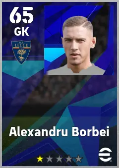 Alexandru Borbei eFootball 2026 player card, 65 OVR GK