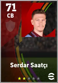 Serdar Saatci eFootball 2026 player card — 71 OVR CB