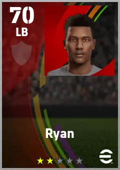 Ryan eFootball 2026 player card — 70 OVR LB