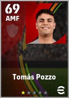 Tomas Pozzo eFootball 2026 player card — 69 OVR AMF