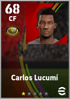 Carlos Lucumi eFootball 2026 player card — 68 OVR CF