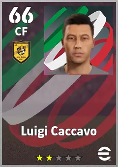 Luigi Caccavo eFootball 2026 player card, 66 OVR CF