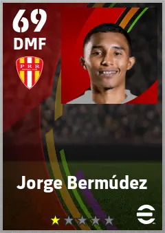 Jorge Bermudez eFootball 2026 player card — 69 OVR DMF