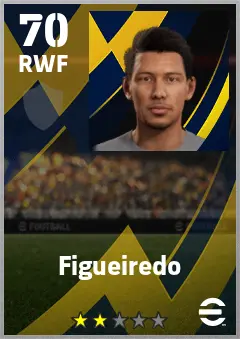 Figueiredo eFootball 2026 player card — 70 OVR RWF