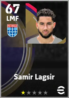 Samir Lagsir eFootball 2026 player card — 67 OVR LMF