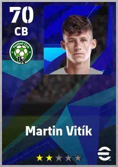Martin Vitik eFootball 2026 player card — 70 OVR CB