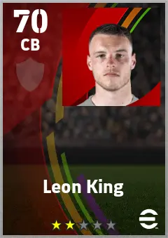 Leon King eFootball 2026 player card — 70 OVR CB