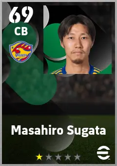 Masahiro Sugata eFootball 2026 player card — 69 OVR CB