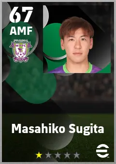 Masahiko Sugita eFootball 2026 player card — 67 OVR AMF