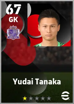 Yudai Tanaka eFootball 2026 player card — 67 OVR GK