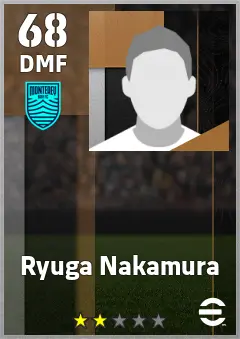 Ryuga Nakamura eFootball 2026 player card — 68 OVR DMF