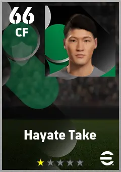 Hayate Take eFootball 2026 player card — 66 OVR CF