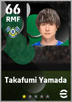 Takafumi Yamada eFootball 2026 player card — 66 OVR RMF