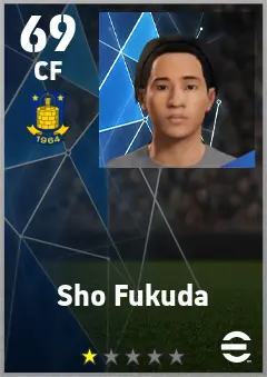 Sho Fukuda eFootball 2026 player card — 69 OVR CF
