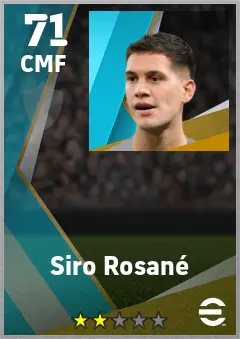 Siro Rosane eFootball 2026 player card — 71 OVR CMF