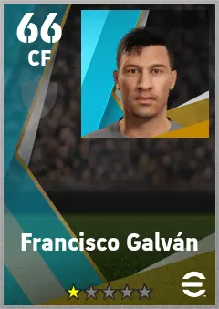 Francisco Galvan eFootball 2026 player card — 66 OVR CF