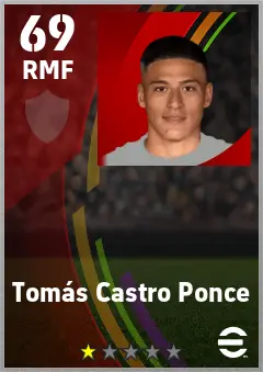 Tomas Castro Ponce eFootball 2026 player card — 69 OVR RMF