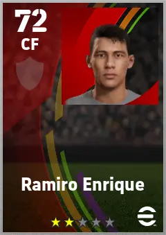 Ramiro Enrique eFootball 2026 player card — 72 OVR CF