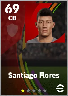 Santiago Flores eFootball 2026 player card — 69 OVR CB