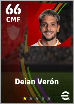 Deian Veron eFootball 2026 player card — 66 OVR CMF