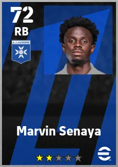 Marvin Senaya eFootball 2026 player card — 72 OVR RB