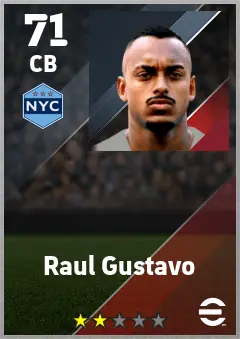 Raul Gustavo eFootball 2026 player card — 71 OVR CB
