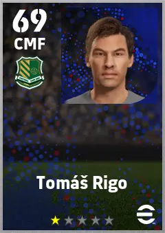 Tomas Rigo eFootball 2026 player card — 69 OVR CMF