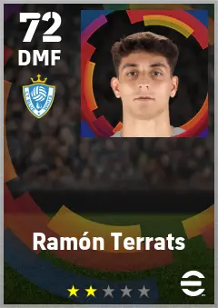 Ramon Terrats eFootball 2026 player card — 72 OVR DMF