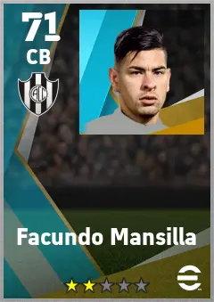 Facundo Mansilla eFootball 2026 player card — 71 OVR CB