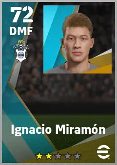 Ignacio Miramon eFootball 2026 player card — 72 OVR DMF