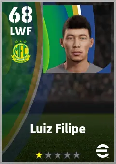 Luiz Filipe eFootball 2026 player card — 68 OVR LWF