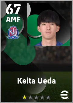 Keita Ueda eFootball 2026 player card — 67 OVR AMF
