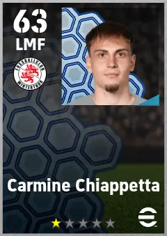Carmine Chiappetta eFootball 2026 player card — 63 OVR LMF