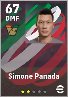 Simone Panada eFootball 2026 player card, 67 OVR DMF