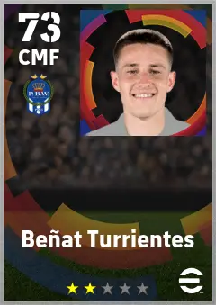 Benat Turrientes eFootball 2026 player card — 73 OVR CMF
