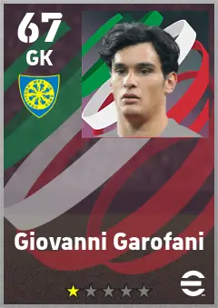 Giovanni Garofani eFootball 2026 player card — 67 OVR GK