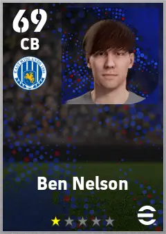 Ben Nelson eFootball 2026 player card — 69 OVR CB