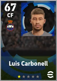 Luis Carbonell eFootball 2026 player card — 67 OVR CF