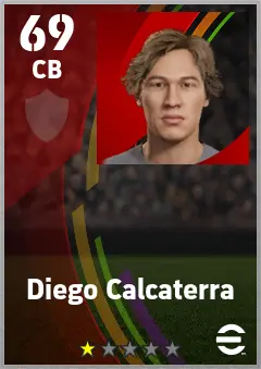 Diego Calcaterra eFootball 2026 player card — 69 OVR CB
